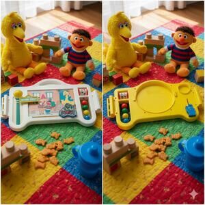 Vintage 1986 Sesame Street Reversible Activity Center & Food Tray Muppets, Inc.